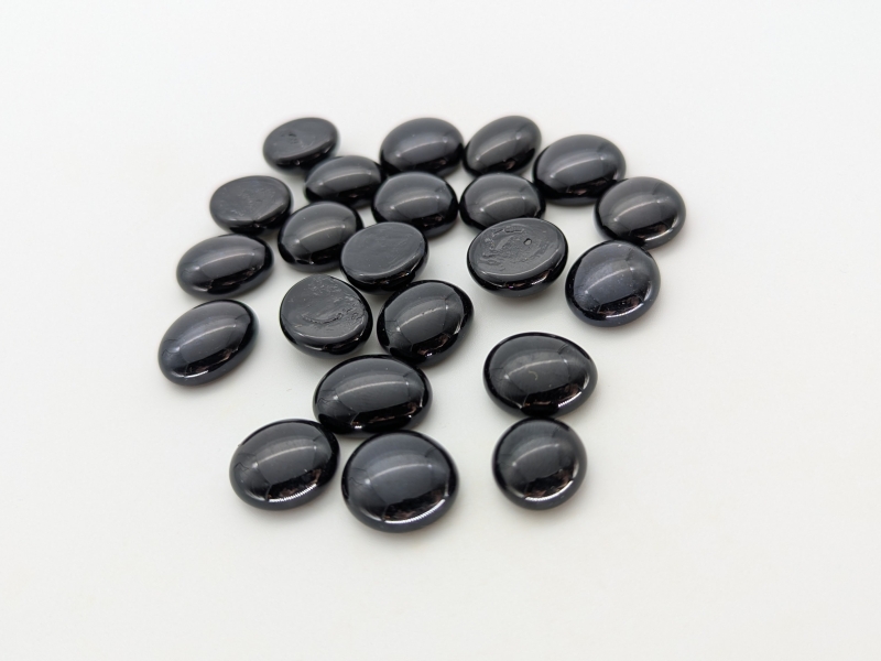 Glasnuggets schwarz-opak, 17-20 mm/1 kg